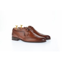 Pantofi barbati oxford,  eleganti din piele naturala cu perforatii - SIR020GMARO